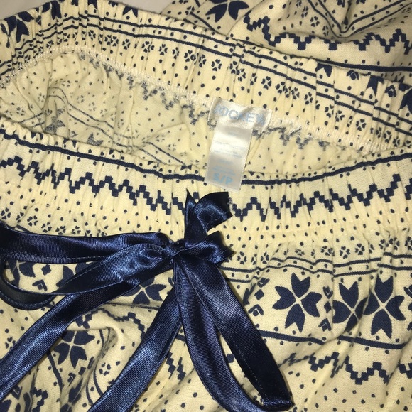 Jockey Snowflake Print Navy Silk Bow Pyjama Pant - Picture 8 of 9